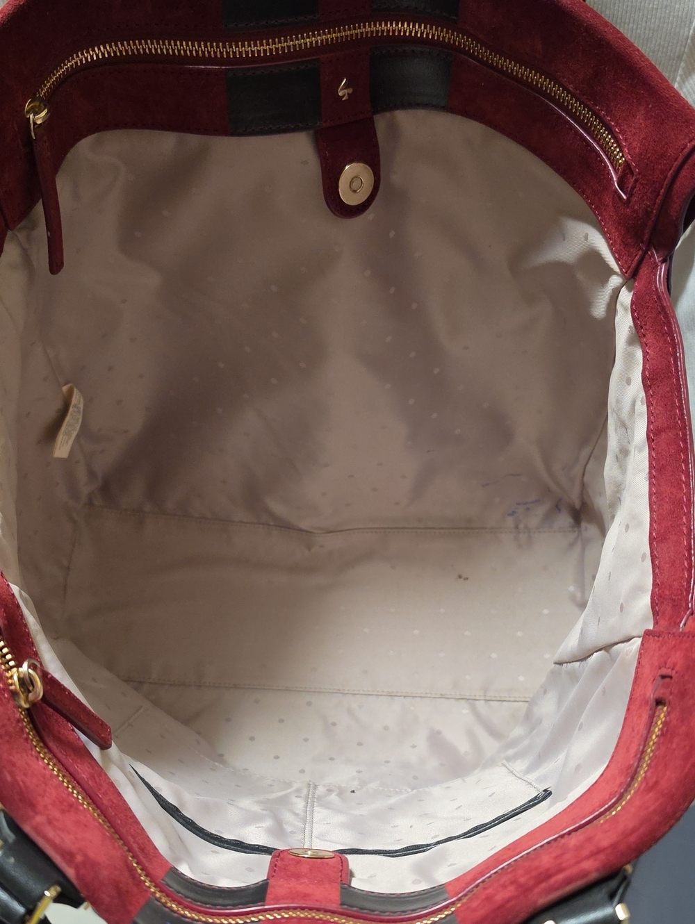Retired Kate spade 100% cow suede xl tote bag - Picture 5 of 11